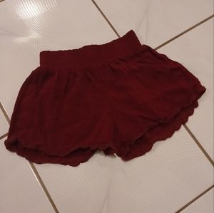 $4 Add-on Burgundy Shorts - Size XS
